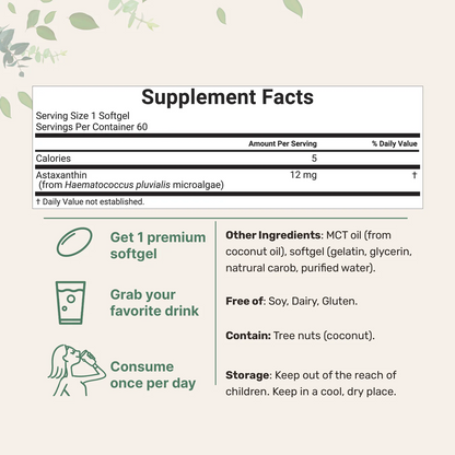 Micro Ingredients Astaxanthin 12mg